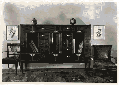 Image for IV Triennale - Mostre estere - Brasile - Mobile da studio in legno jacarandà da Bahia disegno di Tomaso Buzzi