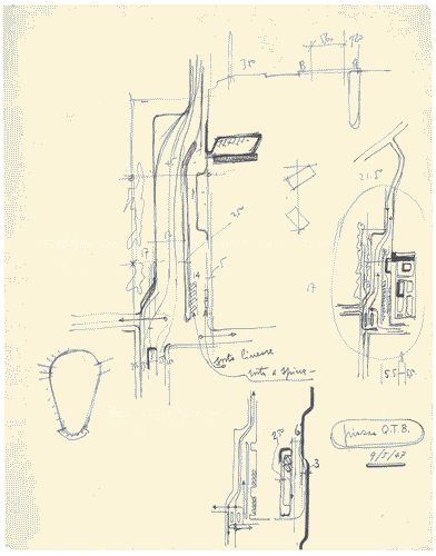 Image for Studio delle sezioni stradali della piazza principale con annotazione delle misurazioni