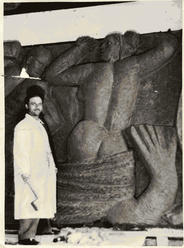 Image for V Triennale - Lavori di allestimento - Bassorilievo "I pescatori" - Carlo Sessa