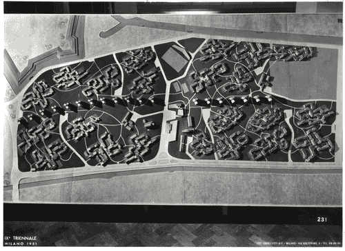 Image for IX Triennale - Urbanistica - Modello in scala di un centro residenziale autosufficiente a San Giuliano (Venezia)