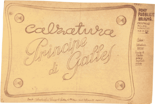 Image for Bozzetto per insegna pubblicitaria "Principe di Galles"