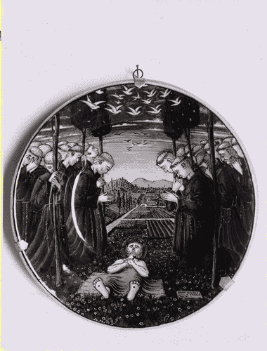 Image for II Biennale - Sezione marchigiana - Piatto ceramico con rappresentazioni di ispirazione francescana di Rodolfo Ceccaroni