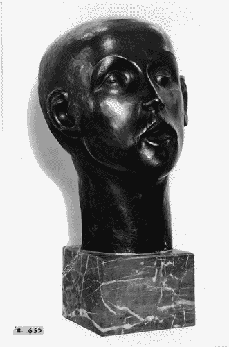 Image for IV Triennale - Galleria dei metalli - Scultura in rame "Maschera di folle" di Attilio Nani