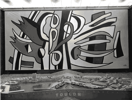 Image for IX Triennale - Sezioni estere - Francia - Pannello decorativo di Fernand Léger - Modello in scala del progetto di ricostruzione della zona del porto di Tolone