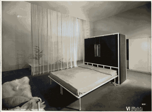 Image for VI Triennale - Mostra dell'arredamento - Parte notturna di un'abitazione del Gruppo B.B.P.R.