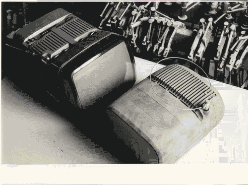 Image for Televisore nella mostra I modelli di Giovanni Sacchi