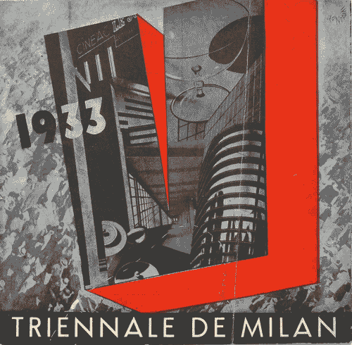 Image for Opuscolo "V Triennale di Milano 1933", 32 pagine illustrate in bianco e nero, coperina con fotomontaggio di Giacinto Mondaini