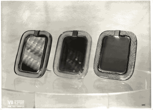 Image for VII Triennale - Mostra dei metalli e dei vetri - Produzione Venini - Cornici in vetro con specchio