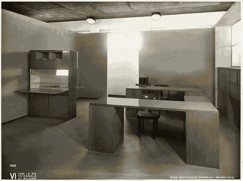 Image for VI Triennale - Padiglione nel parco Sempione. Mostra dell'abitazione - Alloggio n. 6: ufficio per piccole aziende a orario unico