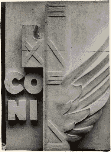 Image for V Triennale - Mostre nel parco - Padiglione della stampa - Stampa italiana contemporanea - Bassorilievo che raffigura il C.O.N.I. di Mario Sironi