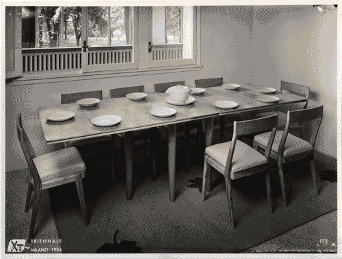 Image for X Triennale - Mostra della casa - Alloggio INCIS B - Sala da pranzo - Piero Bottoni - Leonardo Fiori - Augusto Piccoli