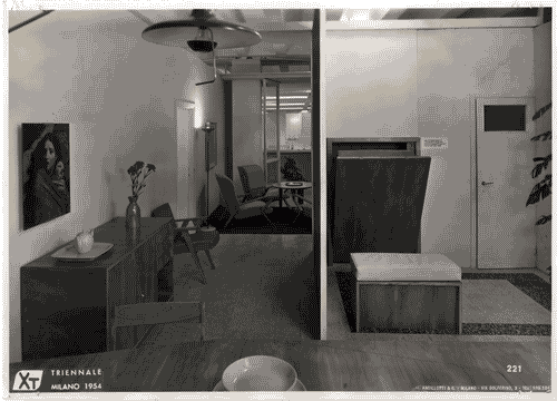 Image for X Triennale - Mostra della casa - Alloggio INCIS B - Soggiorno - Piero Bottoni - Leonardo Fiori - Augusto Piccoli