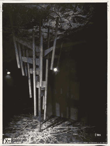 Image for X Triennale - Mostra dell'urbanistica - Struttura decorativa in tubi di ferro - Luciano Miori