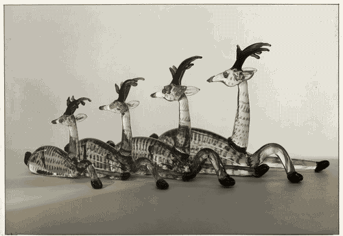 Image for V Triennale - Arti decorative e industriali - Cristalli-metalli-illuminazione - Gruppo di cerbiatti in cristallo di Ercole Barovier