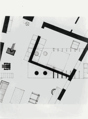 Image for XVI Triennale - Terzo ciclo - La sistemazione del design - L'interno dopo la forma dell'utile (concorso) - Particolare di disegno di progetto di Pino Calzana