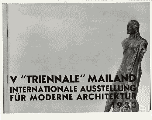 Image for V Triennale - Copertina del catalogo in tedesco della mostra di Architettura Moderna