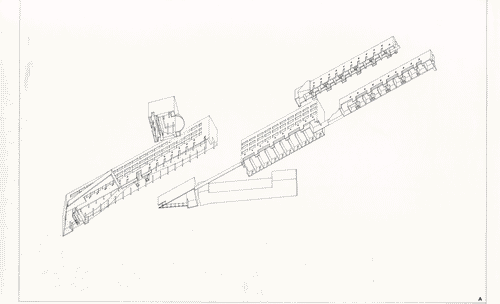 Image for Le città immaginate - Nove progetti per nove città. Sezione progettuale -Palermo (Nove progetti per l'architettura della circonvallazione) - Assonometria degli edifici progettati da Roberto Collovà