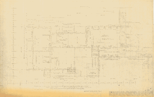 Image for Architettura ospedaliera. Lovell Health House, LA. Camere da letto. Annotazioni manoscritte
