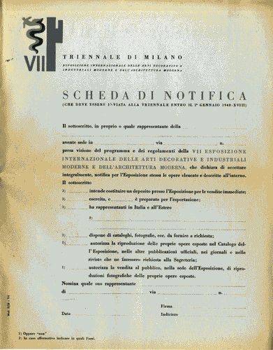 Image for Scheda di notifica (Mod. D/15 - VII) di colore verde, con logo di Enrico Ciuti