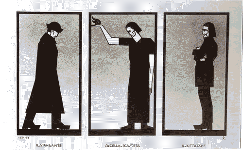 Image for II Biennale - Sala dell'architetto Giandante - Disegni "Il viandante", "Sorella d'asceta", "Il dittatore"