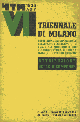 Image for Opuscolo "Attribuzione delle ricompense", 32 pagine, con il logo di Mario Sironi in copertina. La copertina è di colore giallo