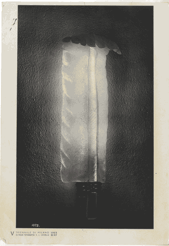 Image for V Triennale - Arti decorative e industriali - Cristalli-metalli-illuminazione - Applique di cristallo a foglia di Venini