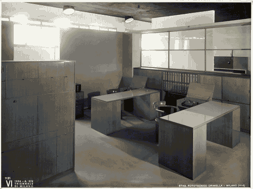 Image for VI Triennale - Padiglione nel parco Sempione. Mostra dell'abitazione - Alloggio n. 6: ufficio per piccole aziende a orario unico