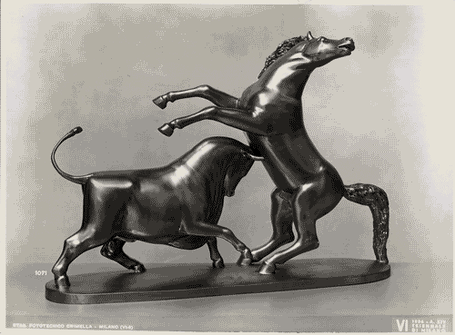 Image for VI Triennale - Sezione dell'E.N.A.P.I. - Metalli vari e smalti - Composizione in ottone fuso