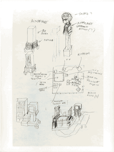 Image for Il progetto domestico - Schizzo di Oltre il letto: i luoghi e le macchinedel sonno di Ettore Sottsass
