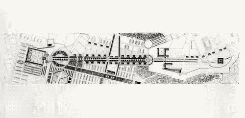 Image for Le città immaginate - Nove progetti per nove città. Sezione progettuale -Napoli (Interventi per il progetto Pozzuoli) - Planimetria del boulevard del nuovo quartiere di Monterusciello di Joan Busquets
