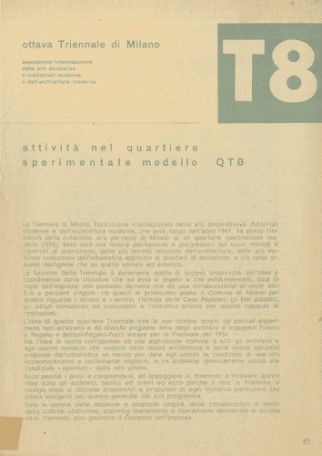 Image for Volantino delle "Attività nel quartiere sperimentale modello QT8"