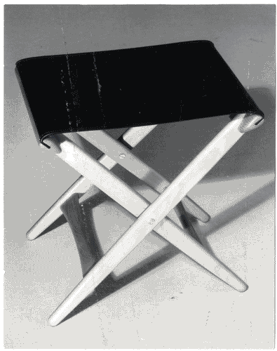 Image for XI Triennale - Parco Sempione - Mostra internazionale dell'abitazione - Alloggio svedese - Sgabello di quercia e cuoio