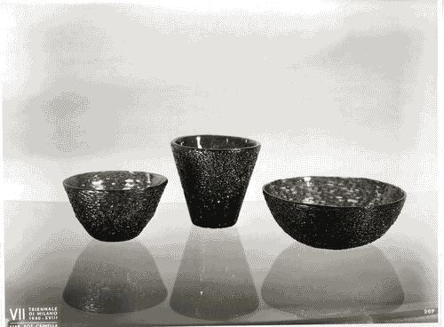 Image for VII Triennale - Mostra dei metalli e dei vetri - Produzione Venini - Ciotole in vetro