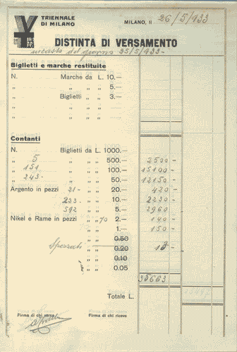 Image for Blocco delle distinte di versamento