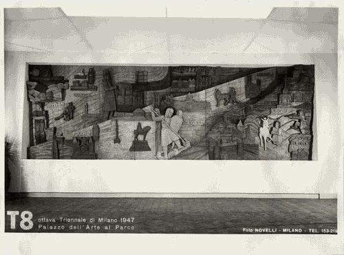 Image for VIII Triennale - Sezioni estere - Belgio - Prima parte. Salone d'onore - Bassorilievo in legno policromo di Oscar Jeipers