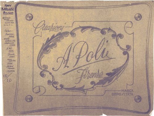 Image for Bozzetto per insegna pubblicitaria "Creazioni A. Poli Firenze"