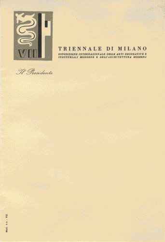 Image for Carta intestata "Il Presidente" (Mod. A6 - VII), pieghevole, con logo rivisitato di Enrico Ciuti