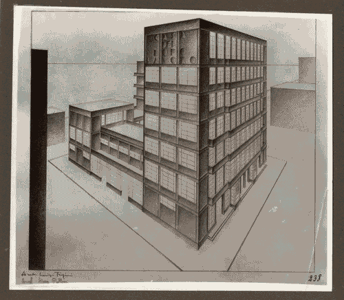 Image for III Biennale - Gruppo 7 - Disegno della Casa del dopolavoro di Gino Pollini e Luigi Figini