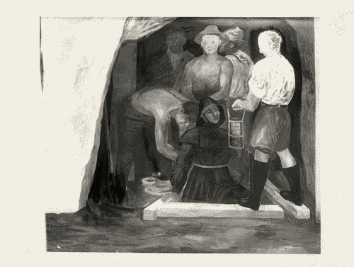 Image for VII Triennale - Palazzo dell'Arte - Scalone e vestibolo superiore - Tempera "Inno alla civiltà fascista" di Filiberto Sbardella