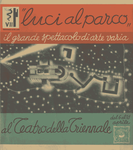 Image for Pieghevole "Luci al parco. Il grande spettacolo di arte varia", con logo di Enrico Ciuti