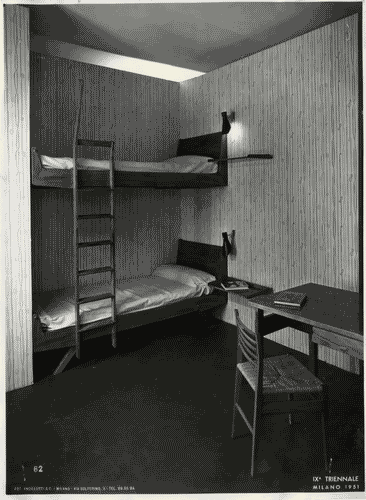 Image for IX Triennale - Abitazione - Alloggio n. 3: elementi di appartamento - Camera da letto per 2 ragazzi - Letti a castello - Gianni Albricci