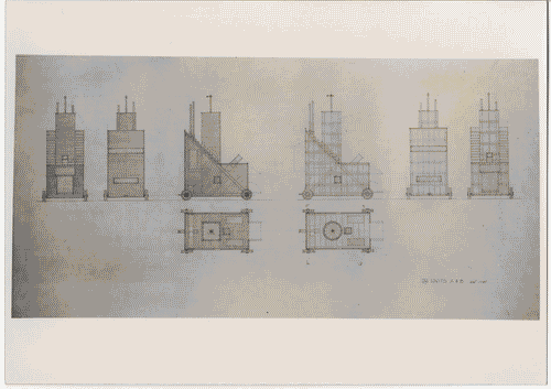 Image for Il progetto domestico - Disegno di progetto de La casa mobile e la condizione nomadica di John Hejduk