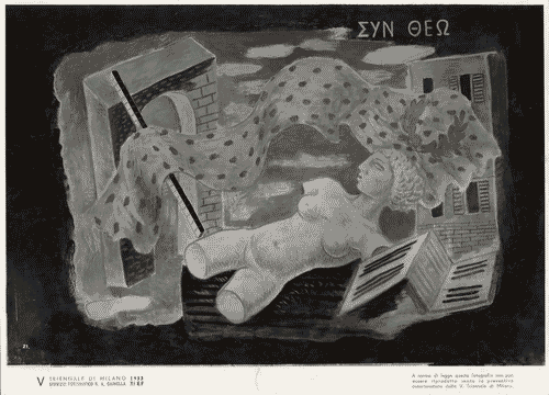 Image for V Triennale - Pittura murale e scultura decorativa - Passaggio fra la sala delle ceramiche e il Salone delle cerimonie - Pittura sopra l'ingresso al Salone delle cerimonie di Gabriele Mucchi