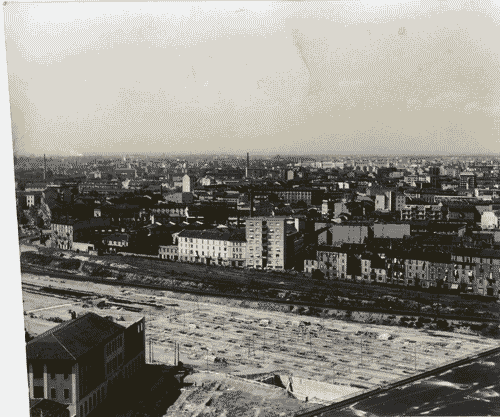 Image for XII Triennale - Proposta di trasformazione della Zona Farini di Milano - Milano - Quartiere Isola - Veduta aerea