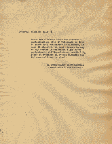 Image for Prototipo di lettera di ricevuta della domanda di partecipazione, senza intestazione