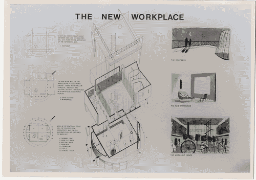Image for Il luogo del lavoro - Soluzioni accademiche al problema del luogo del lavoro - Concorso internazionale tra le università e gli istituti di Architettura e Design - Progetto di Thomas Monteyne del Canada