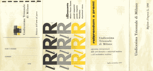 Image for Pieghevole del Referendum a premi La Rinascente con Regolamento, cartolina con il questionario e buono per un biglietto ridotto