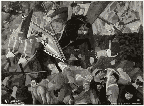Image for VI Triennale - Priorità italiche in arte - Dipinto "La battaglia di S. Martino" di Corrado Cagli