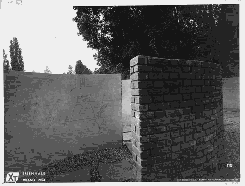 Image for X Triennale - Parco Sempione - Labirinto dei ragazzi - Gruppo B.B.P.R. - Lodovico Barbiano di Belgiojoso - Enrico Peressutti - Ernesto Nathan Rogers- Graffiti di Saul Steinberg