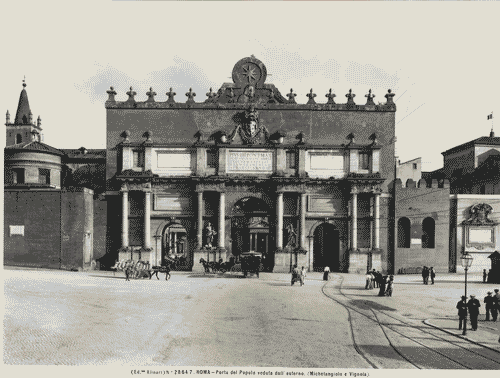Image for Porta del Popolo a Roma, veduta dall'esterno